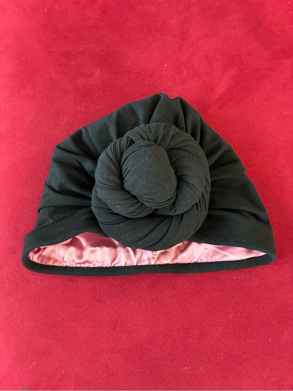 You Go Natural- Pre-Tied satin lined head wrap_ Black